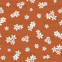 Orange Ditzy Floral