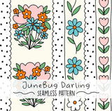 Retro Floral Stripes