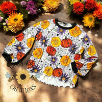 Ghostie Pumpkin Floral (Purple)