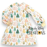 Embroidered Christmas Trees