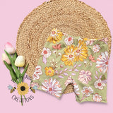Green Boho Wildflowers