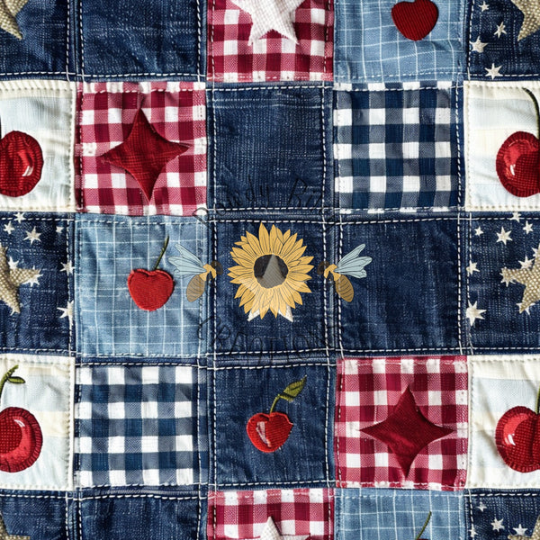 Cherry and Denim Patchwork