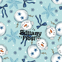 Blue Winter Snowman