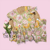 Green Boho Wildflowers