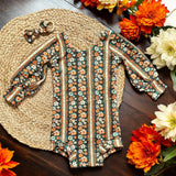 Vintage Floral Stripes