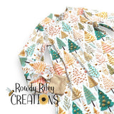 Embroidered Christmas Trees