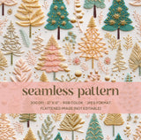 Embroidered Christmas Trees