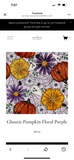 Ghostie Pumpkin Floral (Purple)