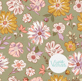 Green Boho Wildflowers