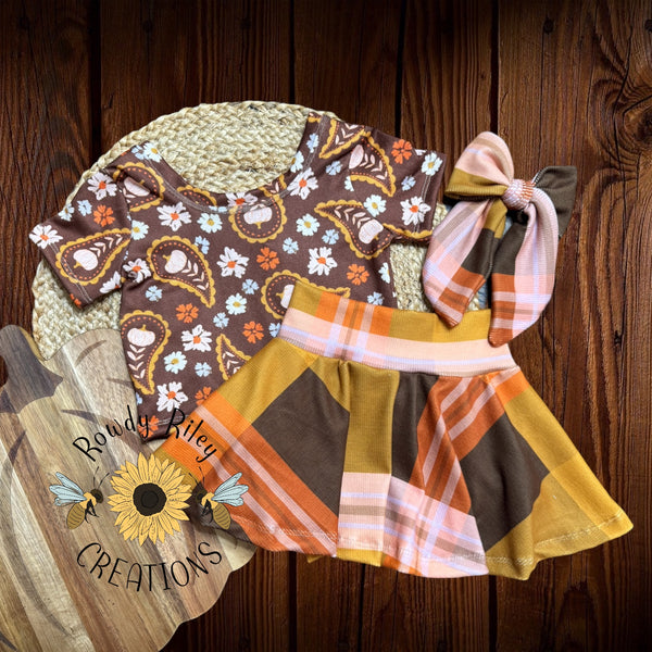 2T Skirted Bummie Set