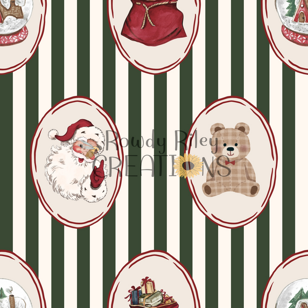 Boys Vintage Christmas Stripes