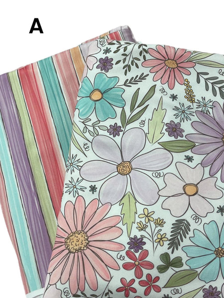 Spring Sketchy Floral/Stripes
