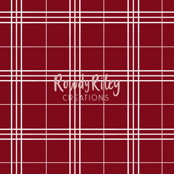 Dainty Red Ribbons Plaid